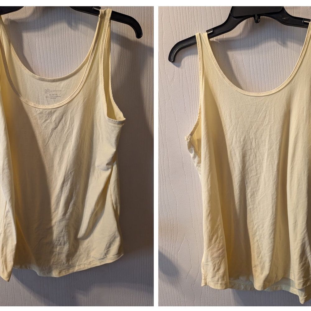 No Boundaries Soft Yellow Tank Top